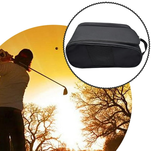 Bolsa para zapatos de golf con ventilación, transpirable, organizador para guardar artículos deportivos como camping, , fútbol, senderismo y Negro