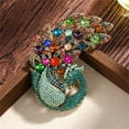 thumbnail image 4 of Rhinestone Large Peacock Bird Brooch Pin for Women Men Gold Plated Fashion Colorful Crystal Animal Brooches Lapel Pins Exquisite Dress Accessories Wedding Anniversary Jewelry, 4 of 12