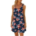 thumbnail image 2 of SMihono Robe Maxi Bohème d'Été pour Femmes Grande Taille Robes de Plage Femmes Aguichant Hawaïenne Tropicale Imprimée Sans Manches à Bretelles Robe Mini d'Été Ample Confortable Robe Bohème de Plage Robe Évasée de Plage, 2 of 5