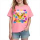 thumbnail image 2 of Blusas y camisas de manga corta con cuello redondo para niños y niñas, camisetas gráficas de manga corta, blusas con estampados bonitos para la temporada escolar., 2 of 9