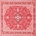thumbnail image 1 of Ahgly Company Indoor Square Medallion Red Traditional Area Rugs, 8' Square, 1 of 4