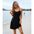 thumbnail image 6 of Summer Dresses for Women Adjustable Spaghetti Strap Beach Vacation Casual Cute Sundresses with Pockets Black S, 6 of 9