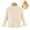 Off-White, variant on KYAIGUO Baby Kids Girls Knit Sweaters Bottom Fleece Shirts Thick Warm Sweater 1-5 Years Old Toddler Half High Collar Fall Winte Thermal Knit Pullover Long Sleeve Jumper Tops