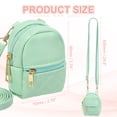 thumbnail image 2 of Uxcell Mini Backpack Cute Cosmetic Bag for Women, PU Leather Crossbody Bag with Lanyard Light Green, 2 of 7