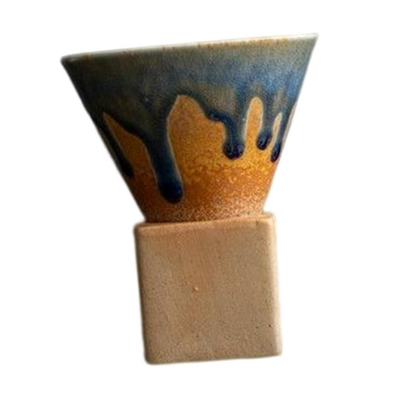 Coffee Dripper Mug Ceramic 170ml Pottery Mug for Cafe Bar Kitchen Restaurant Blue