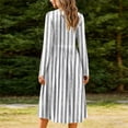 thumbnail image 5 of HAPIMO Round Neck Floral Print Pleated Dress Women Casual Dress for Daily Wear Gray M, 5 of 6