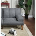 thumbnail image 3 of Miekor Furniture Blue Grey Polyfiber 2pc Sectional Sofa Set Living Room Furniture Solid wood Legs Plush Couch Adjustable Sofa Chaise W5UAHD, 3 of 9