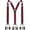 Burgundy, variant on Mens 1.4 inches Wide with 6 Button End Elastic Adjustable Suspenders