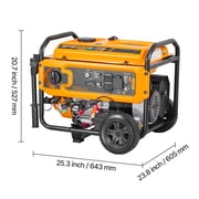 KFFKFF Portable Dual Fuel Generator, 4650W Peak Gasoline Power & 4130W Peak LPG Power, Home Backup Generator with Electric Start, Gas and LPG Compatibility, CO Detection, 20A & 50A Outlets