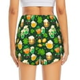 thumbnail image 4 of Vsdgher St Patrick's Day10 Print Women's Running Double Layer Shorts High Waisted with Pockets Elastic Yoga Workout Athletic Gym Sports, 4 of 8
