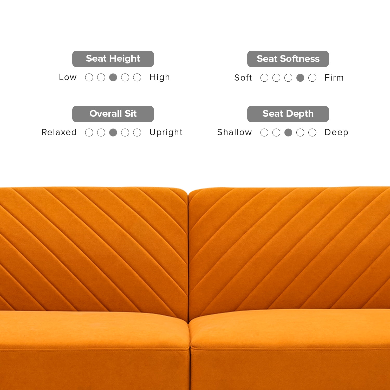 Mopio Chloe Futon Sofa Bed Convertible Sleeper Sofa with Tapered Legs Apricot Velvet
