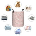 thumbnail image 3 of Lsque Floral Retro Style pattern Laundry Hamper Basket, Tall Woven Rope Hamper Basket for Clothes, Lightweight Storage Basket, Collapsible Waterproof-Medium, 3 of 8