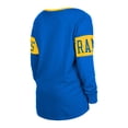 thumbnail image 3 of Women's New Era Royal Los Angeles Rams Lace-Up Notch Neck Long Sleeve T-Shirt, 3 of 3