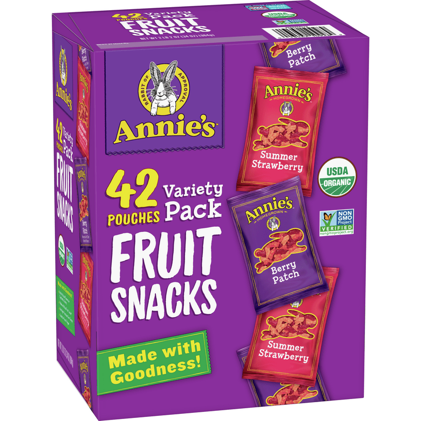 Annie's Summer Strawberry and Berry Patch Fruit Snacks, Variety Pack, 42 ct.