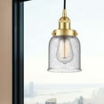 thumbnail image 6 of 616-1PH-AB-G51 Innovations Lighting Bell - 1 Light Cord Hung Mini Pendant In Modern Style-9.5 Inches Tall and 5 Inches Wide-Antique Brass Finish-Matte, 6 of 7