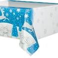 thumbnail image 1 of Nappe en Plastique Flocon de Neige Argenté, 84 Pouces x 54 Pouces, 1 of 2