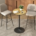 thumbnail image 2 of HOMCOM Table de Bar Ronde, Table de Pub Moderne de 40,2 Pouces de Hauteur de Bar, Bois Naturel, 2 of 10