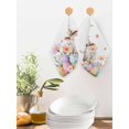 thumbnail image 2 of Spring Easter Sheep Kitchen Dish Towels for Drying Dishes Set of 3, Colorful Eggs Floral Botanical Waffle Weave Microfiber Hand Tea Bathroom Towels Quick Dry & Absorbent Towel 12x12, 2 of 7