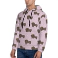 thumbnail image 3 of Lsque Dachshund Dog Puppy Pattern Casual Men's Hoodie,Hooded Sweatshirt with Kangaroo Pocket,Pullover Hoodie-3X-Large, 3 of 7