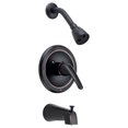 thumbnail image 1 of Designers Impressions 652258 Robinet de Douche Combo Bronze Huilé - Design Mixeur à Poignée Unique, 1 of 1