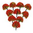 thumbnail image 2 of Milaget 10pc Layout Model Trees 1:200 Scale w/ Flower Building Garden Accessories #5 Red Red Yellow, 2 of 7