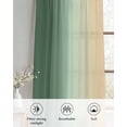 thumbnail image 6 of Sage Green Ombre Sheer Curtains 84 Inch Length 2 Panels Set for Living Room/Bedroom, Modern Yellow Gradient Farmhouse Art Kitchen Curtains Grommet Semi-Sheer Curtains Window Treatments 42"x84"x2, 6 of 7