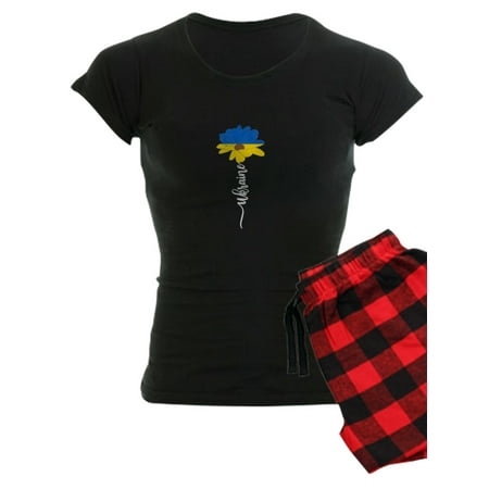 

CafePress - Ukraine Flag Sunflower Vintage Ukrainian S Pajamas - Women s Dark Pajamas