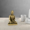 thumbnail image 3 of Meditación Estatua de Buda Adorno de cobre Escultura budista Monje Feng Shui Artesanía Regalos chinos, 3 of 9