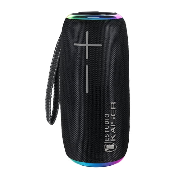 Bocina Portátil Bluetooth Kaiser KXB-1010BK 20 W RMS con IPX7 Luz LED