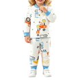 thumbnail image 5 of Amidoa Girls 2 Piece Outfits Fall Winter Clothes Print Long Sleeve Top and Casual Pants Kids Clothing Sets Blue Size 2-3 Years, 5 of 6
