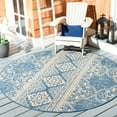 thumbnail image 2 of SAFAVIEH Beach House Kiaran Southwestern Indoor/Outdoor Runner Rug Cream/Blue, 2' x 8', 2 of 10