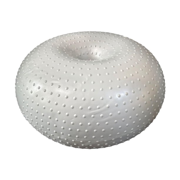 Pelota de Ejercicio con Forma de Dona, Pelota Inflable de PVC para Fitness, Pelota de , Pelota de Estabilidad, Entrenamiento Básico, Entrenamiento Gris