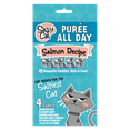 thumbnail image 2 of (6 pack) Salty Cat Purée All Day Salmon Flavor Creamy Soft Treats for Cats,  14g Tube (4 Pack), 2 of 10