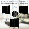 thumbnail image 4 of YASRKML 6FT 4 Panel Rolling Room Divider, Self-lockable Room Dividers and Folding Privacy Screens with Wheels, Partition Privacy Screens , Portable Wall Divider for Room Separation, Black, 4 of 7