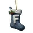 thumbnail image 2 of Fasiaou 1 Counts Personalized Acrylic Christmas Stocking Ornaments Letters Holiday Tree Decorations with Hanging Cord for Festive Home Decor and Gift Giving, 2 of 4