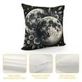 thumbnail image 4 of JEUXUS Short Plush Pillow Case Floral Lunar Night Sky Moon Eclipse White, 4 of 5