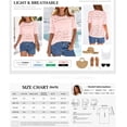 thumbnail image 5 of FreshPretty Lace Tops for Women Blouses Dressy Casual Boho Eyelet Puff Short Sleeve Shirts Spring Summer Clothes Vacation Outfits, 5 of 9