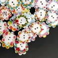 thumbnail image 5 of GUOOL 2X 100pcs Flat Wooden Flower Buttons Costume Shoes Sewing Fastener 20mm 2, 5 of 8
