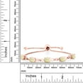 thumbnail image 2 of 18K Rose Gold Plated Silver White Ethiopian Opal and White Lab Grown Diamond Tennis Bracelet for Women (2.57 Cttw, Gemstone Birthstone, Oval Cabochon 7x5MM, Fully Adjustable up to 9 inch), 2 of 4