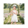 thumbnail image 2 of Sunny Fashion Girls Dress White Lace Flowy A-line Tiered Sleeveless Sundress Wedding Party 7 Years, 2 of 7