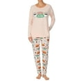 thumbnail image 6 of Friends TV Series Women's Central Perk Lounge Set Long Sleeve Sleep Shirt Pajama Pant 2 Piece Sleep Set, 6 of 7