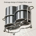 thumbnail image 6 of Vacemry Under $5 Kitchen Tool Organizer with Drain Holes, Countertop Utensil Storage Tube, Knife Spoon Drying Rack, Hygienic Cutlery Holder Stand, Stainless Steel Kitchen Caddy, 6 of 6