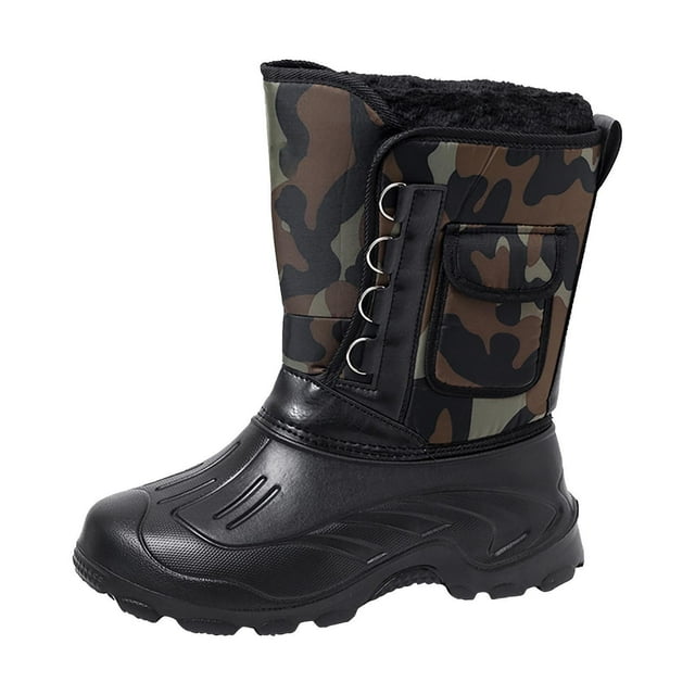 Fiudx Bots En Invierno, Bots En Nieves En Exteriores, Botas Informales En Media Caña, para Hombre, Ideales En Senderismo y Viajes, Talla China.