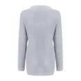 thumbnail image 5 of Baqcunre Plus Size Tops Women's Winter New Solid Knitted Loose Sleeve Large Sweater Coat Crewneck Sweatshirts Fall Outfits Women Trendy Grey XXL, 5 of 5