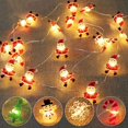 thumbnail image 2 of 2M 20 luces Santa Navidad adornos de luz regalos de Navidad decoraciones de Navidad luces Led colgantes de cadena navideña con batería, 2 of 4