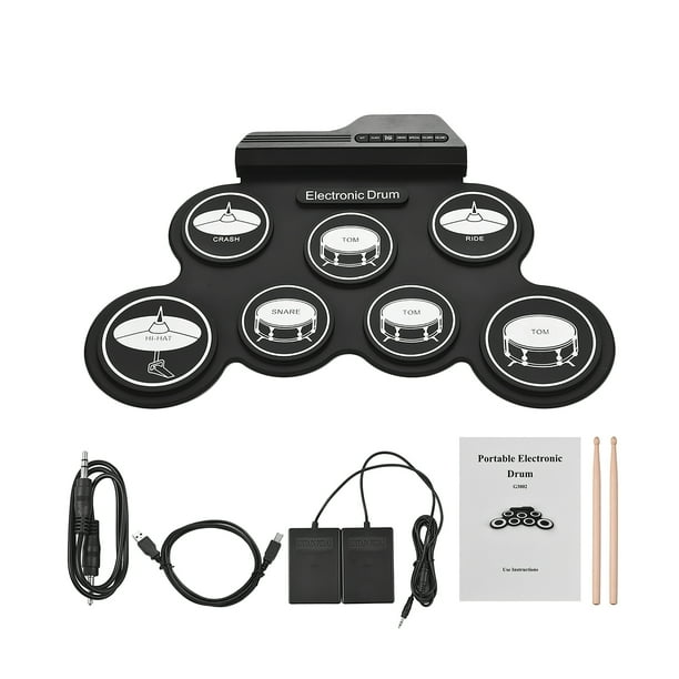 ViiTech Electronic Drum Set Portable Silicone Drum Pads Roll up