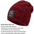 thumbnail image 7 of FZ FANTASTIC ZONE Mens Womens Winter Knit Beanie Hat Scarf Warm Cap Neck Warmer Set Fleece Lined,Red, 7 of 7