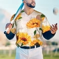 thumbnail image 6 of Daiia Sunflower 5 Mens Baseball Jersey Button Down Shirts Short Sleeve Sports Uniforms-Small, 6 of 9