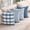 Grey Blue, variant on Yellow Gingham Checkered Throw Pillow Covers 18x18 Set of 2, Neutral Modern Farmhouse Yellow Outdoor Pillows 18 x 18 for Porch Patio Furniture (No Pillow Inserts)