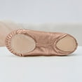 thumbnail image 5 of Xfvqtps Ballet Shoes for Girls Soft Sole Non Slip Cross Elastic Straps Solid Color Flash Dance Shoes for Gymnastics Performance Rose Gold, 5 of 8